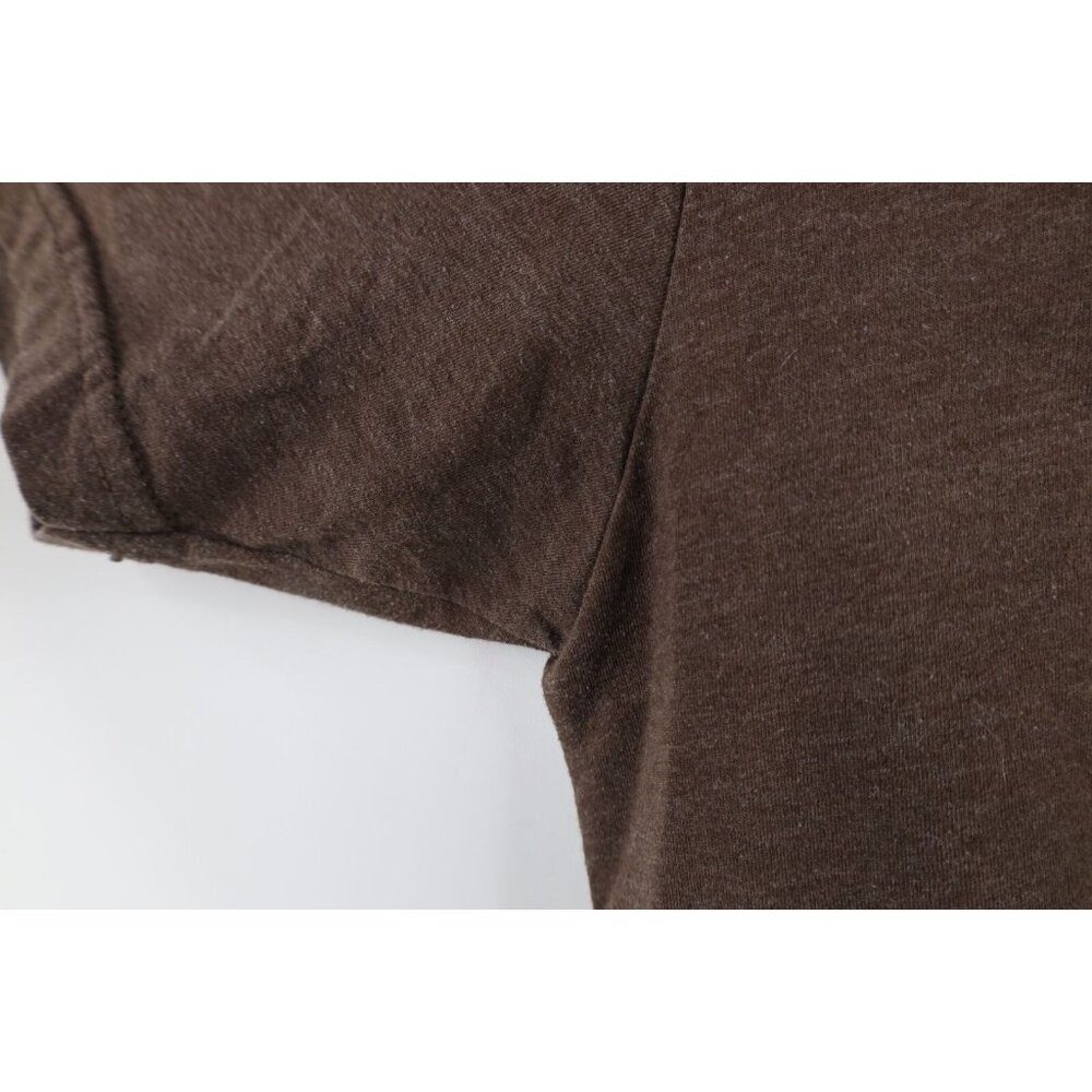 Vintage Mens Size Medium Faded Spell Out Subaru Car Jersey Knit T-Shirt Brown - Picture 5 of 10